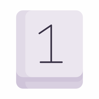 One Key, Animated Icon, Flat