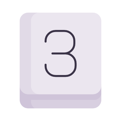 Three Key, Animated Icon, Flat