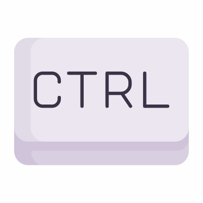 Ctrl Key, Animated Icon, Flat