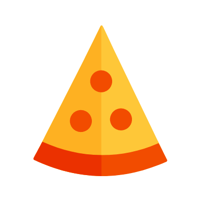 Pizza, Animated Icon, Flat