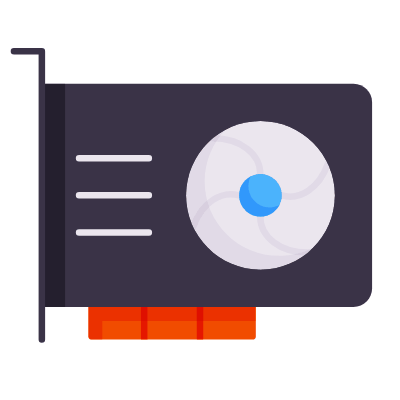 Video Card, Animated Icon, Flat