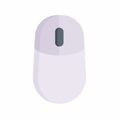 Computer Mouse, Animated Icon, Flat