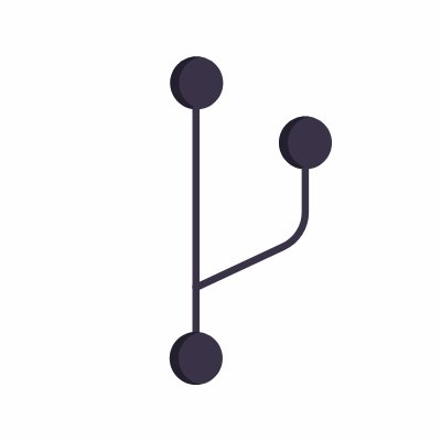 Code Branch, Animated Icon, Flat