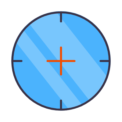 Crosshair, Animated Icon, Flat