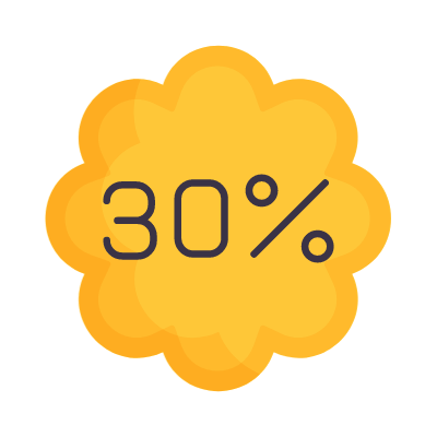 Coupon Sale 30%, Animated Icon, Flat
