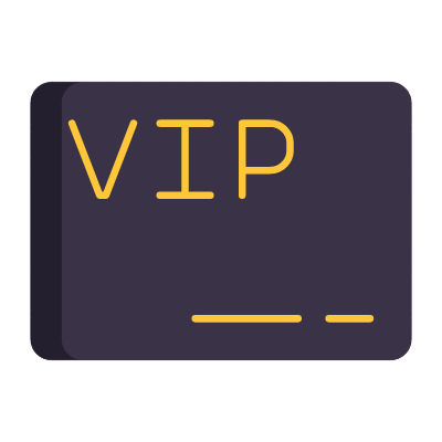 VIP Card, Animated Icon, Flat