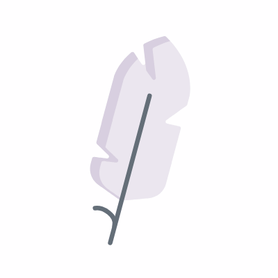 Feather, Animated Icon, Flat