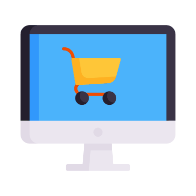 Online Shopping, Animated Icon, Flat
