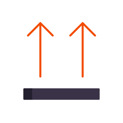 Way Up, Animated Icon, Flat
