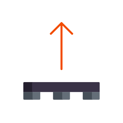Unloading A Cargo, Animated Icon, Flat