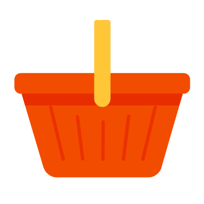 Basket, Animated Icon, Flat