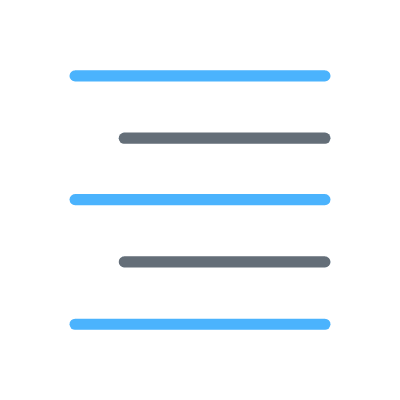 Align Text Right, Animated Icon, Flat