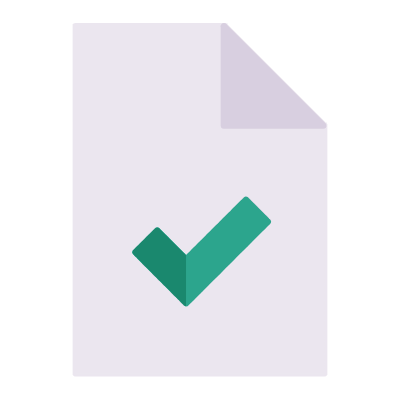 File Check, Animated Icon, Flat