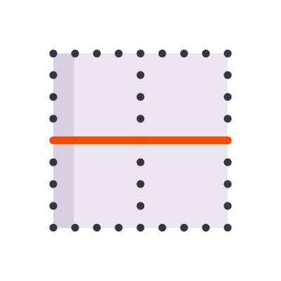 Border Horizontal, Animated Icon, Flat
