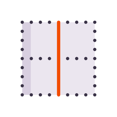 Border Vertical, Animated Icon, Flat