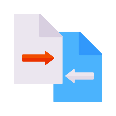 Files Compare, Animated Icon, Flat