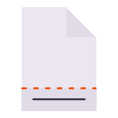 File Footer, Animated Icon, Flat