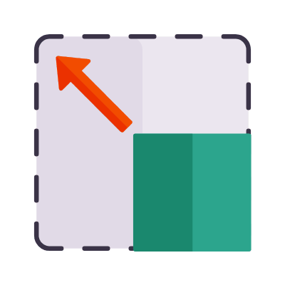 Square Resize, Animated Icon, Flat