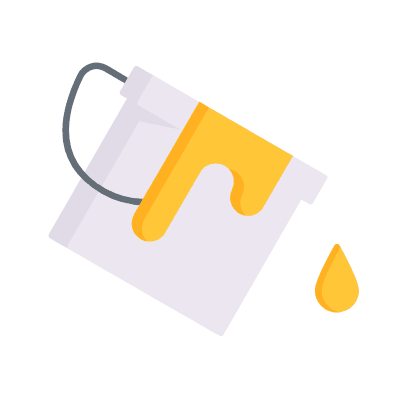 Paint Bucket, Animated Icon, Flat
