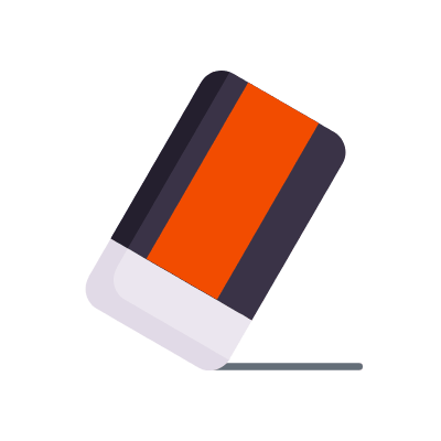 Eraser, Animated Icon, Flat