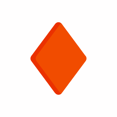 Suit Diamond, Animated Icon, Flat