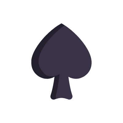 Suit Spade, Animated Icon, Flat