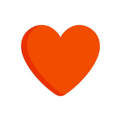Suit Heart, Animated Icon, Flat
