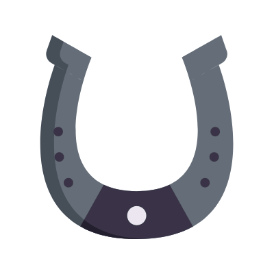 Horseshoe, Animated Icon, Flat
