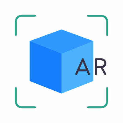 Cube AR, Animated Icon, Flat