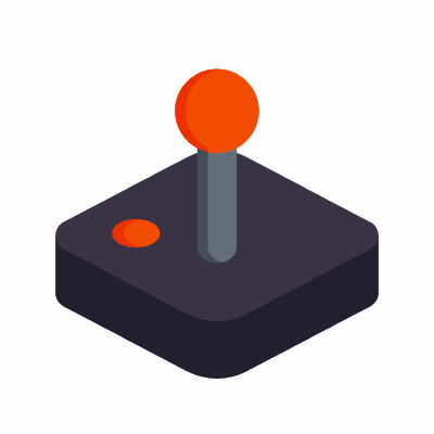Joystick 3D, Animated Icon, Flat