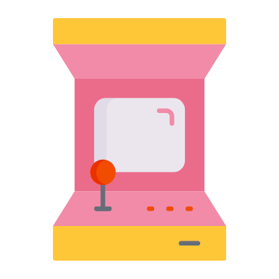 Arcade Machine, Animated Icon, Flat