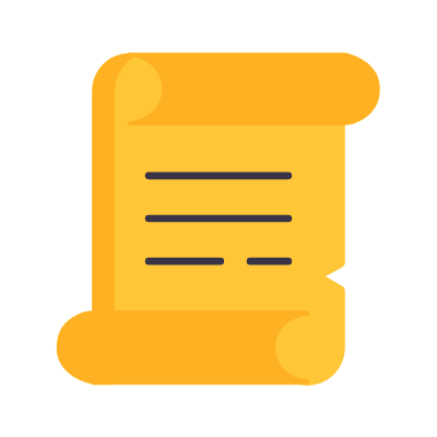 Parchment, Animated Icon, Flat