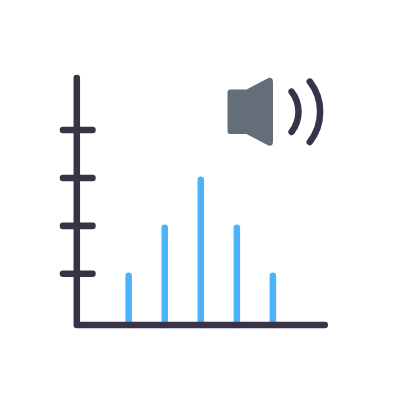 Sonometer, Animated Icon, Flat