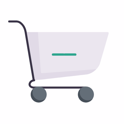 Cart Minus, Animated Icon, Flat