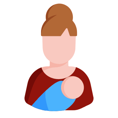 Woman Breastfeeding, Animated Icon, Flat