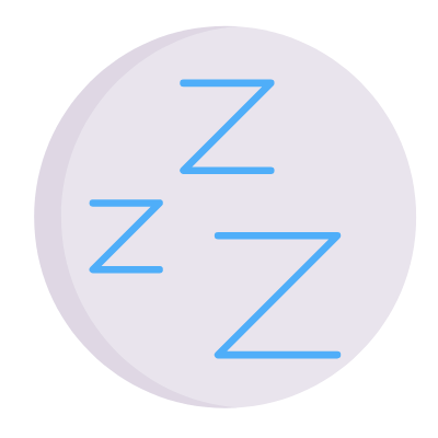 Chat Sleep, Animated Icon, Flat