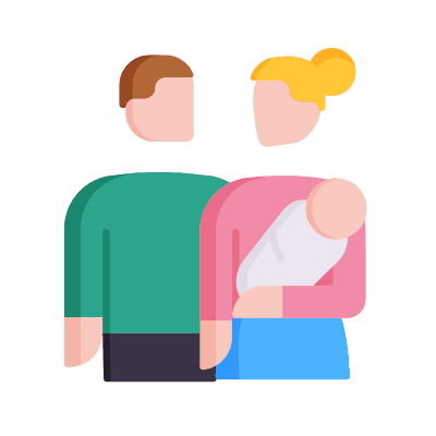 Parents, Animated Icon, Flat