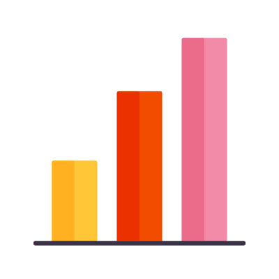 Bar Chart Vertical Grow, Animated Icon, Flat