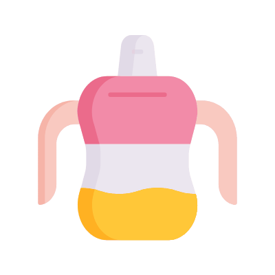 Sippy Cup, Animated Icon, Flat