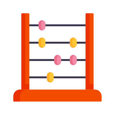 Abacus, Animated Icon, Flat