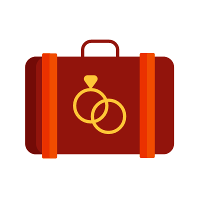 Personalised Honeymoons, Animated Icon, Flat