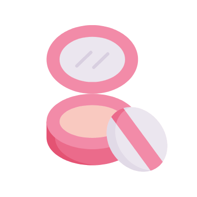 Face Powder, Animated Icon, Flat