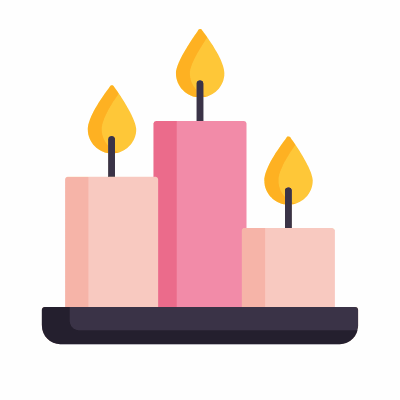 Candles, Animated Icon, Flat