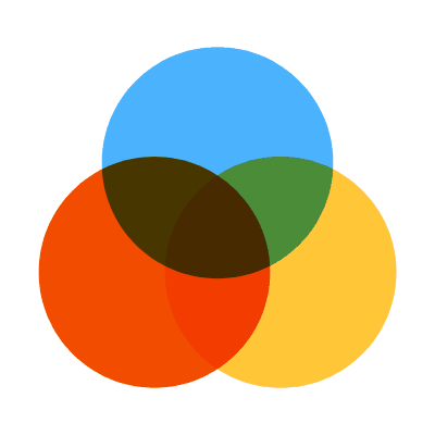 Diagram Venn, Animated Icon, Flat