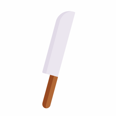 Knife, Animated Icon, Flat