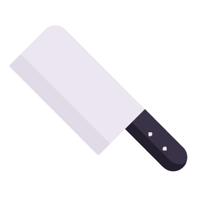 Cleaver, Animated Icon, Flat