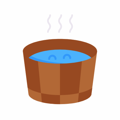 Jacuzzi, Animated Icon, Flat