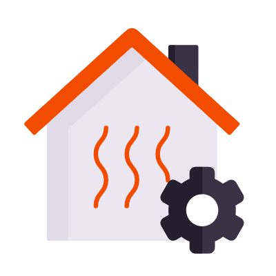 Hom Heating Settings, Animated Icon, Flat