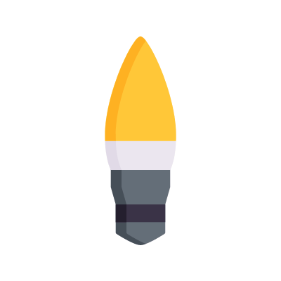 Light Bulb, Animated Icon, Flat