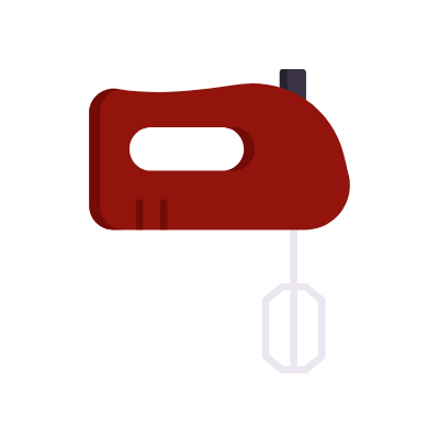 Hand Mixer, Animated Icon, Flat